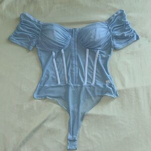 Baby Blue See Through Bodysuit